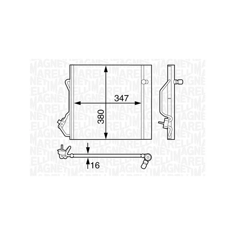Condenseur, climatisation MAGNETI MARELLI 350203629000