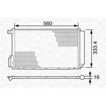 Condenseur, climatisation MAGNETI MARELLI 350203620000