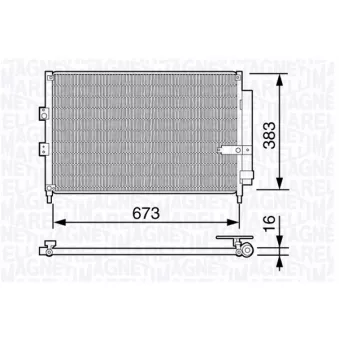 Condenseur, climatisation MAGNETI MARELLI 350203660000