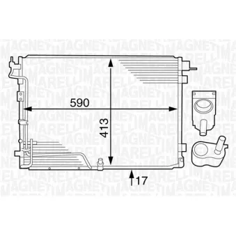 Condenseur, climatisation MAGNETI MARELLI 350203626000