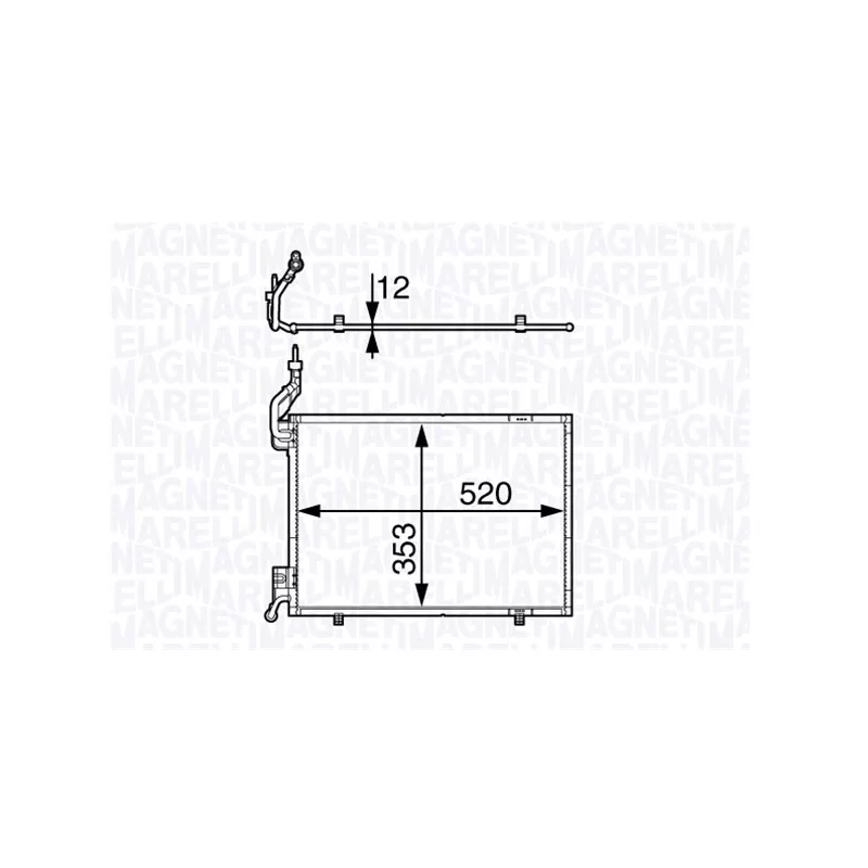 Condenseur, climatisation MAGNETI MARELLI 350203719000
