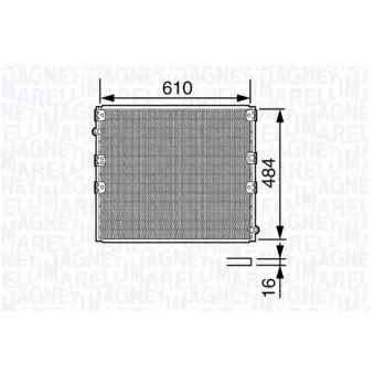 Condenseur, climatisation MAGNETI MARELLI 350203683000