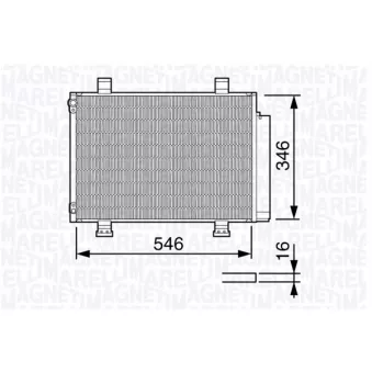 Condenseur, climatisation MAGNETI MARELLI 350203672000