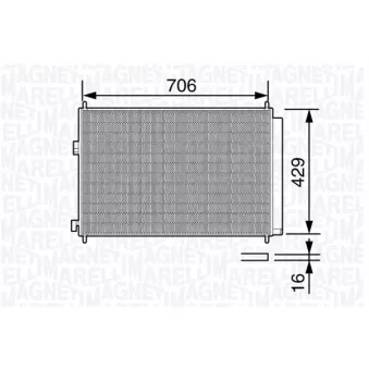 Condenseur, climatisation MAGNETI MARELLI 350203690000
