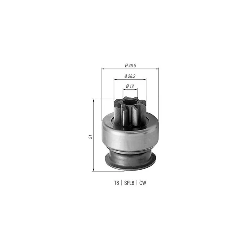 Embrayage à roue libre, démarreur MAGNETI MARELLI AMB0176