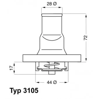 Thermostat d'eau WAHLER 3105.87D