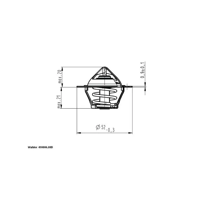 Thermostat d'eau WAHLER 410806.88D