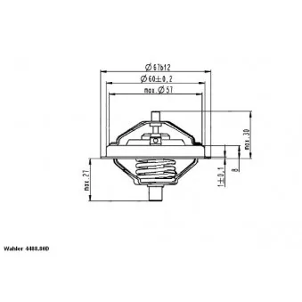 Thermostat d'eau WAHLER 4488.80D0