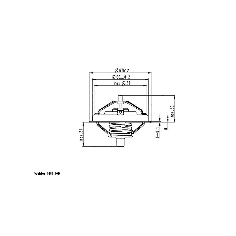 Thermostat d'eau WAHLER 4488.80D0