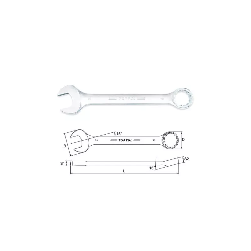 Clé mixte TOPTUL AAEB4545 - Visuel 1