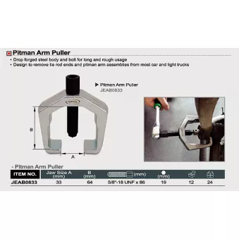 Extracteur pour rotules et goupilles TOPTUL JEAB0833