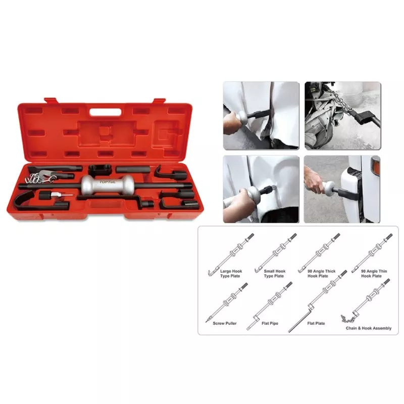 Jeu d'outils de debosselage et de tirage de carrosserie TOPTUL JGAI1202