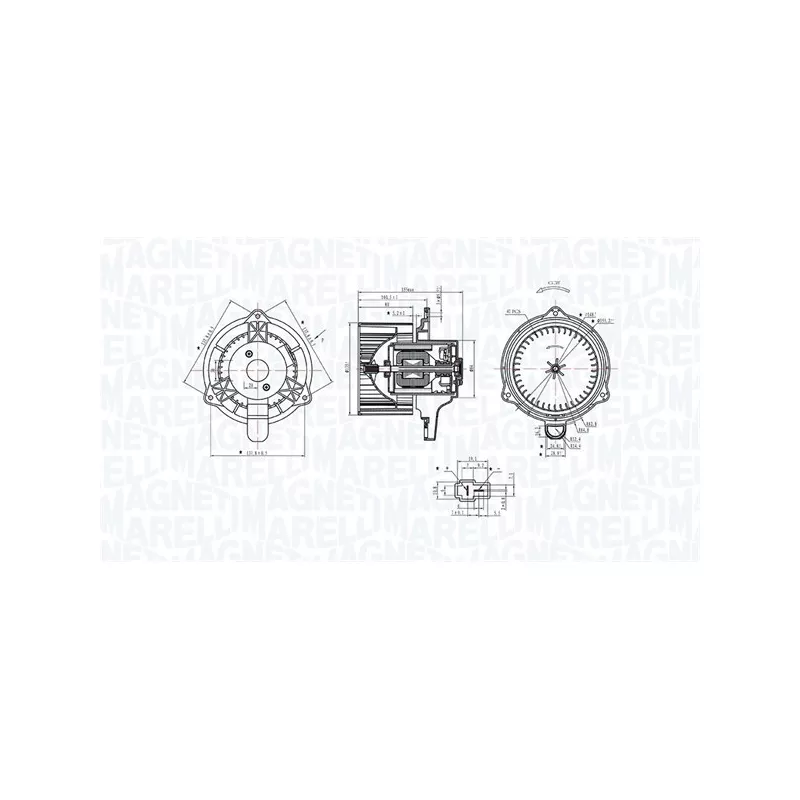 Pulseur d'air habitacle MAGNETI MARELLI 069412340010