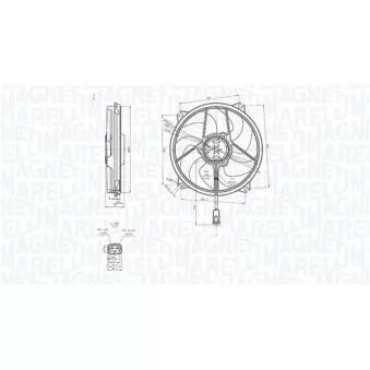 Ventilateur, refroidissement du moteur MAGNETI MARELLI 069422839010