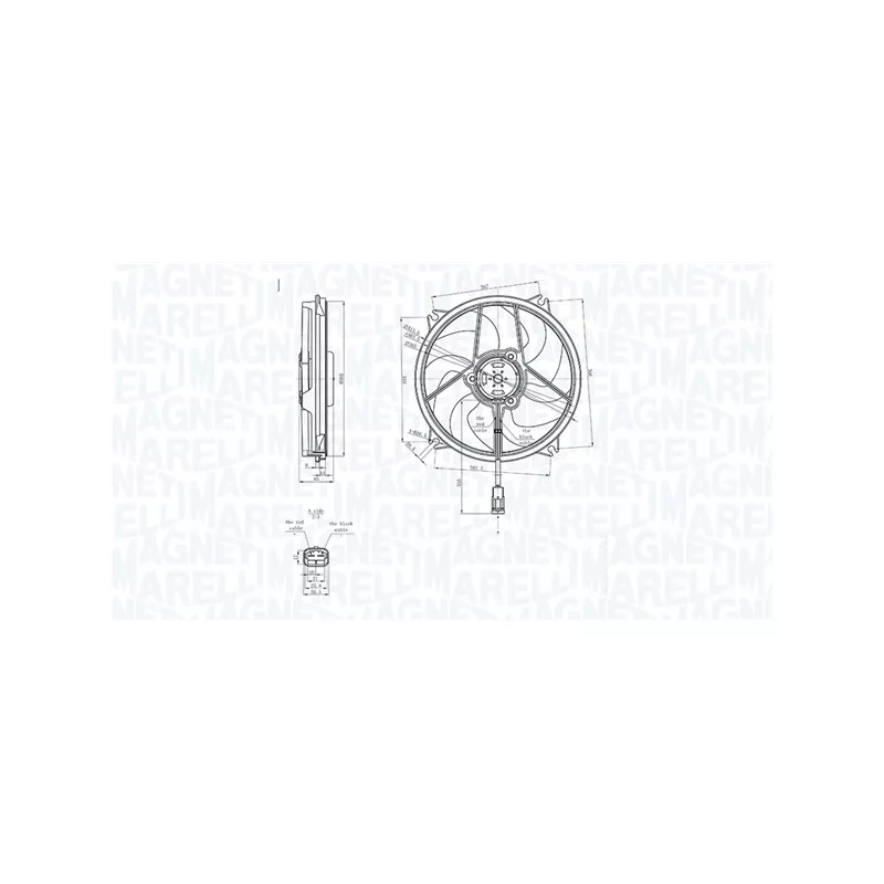 Ventilateur, refroidissement du moteur MAGNETI MARELLI 069422839010