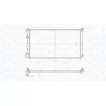 Radiateur, refroidissement du moteur MAGNETI MARELLI 350213209500