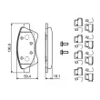 Jeu de 4 plaquettes de frein avant BOSCH 0 986 494 725 - Visuel 1