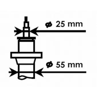 Jeu de 2 amortisseurs avant KYB 325700