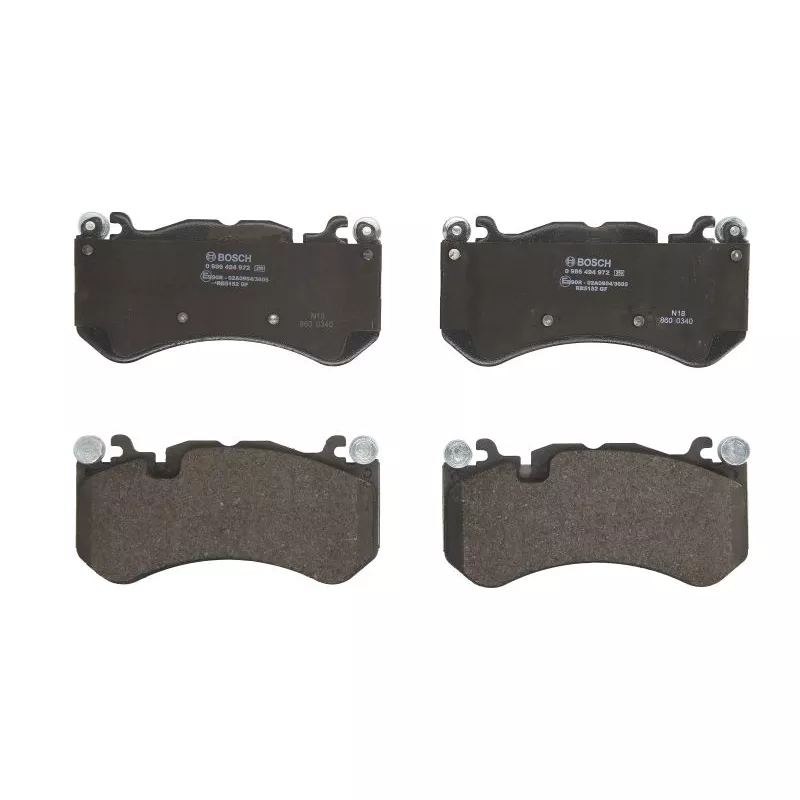 Jeu de 4 plaquettes de frein avant BOSCH 0 986 494 972