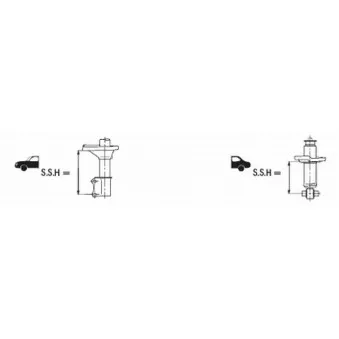 Jeu de 2 amortisseurs arrière KYB