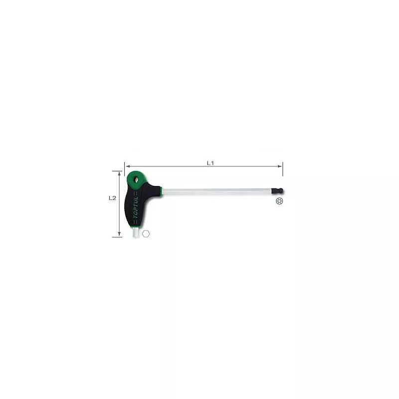 Clé allen TOPTUL AGCD1027 - Visuel 1