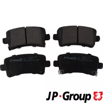 Jeu de 4 plaquettes de frein arrière JP GROUP 1263701110