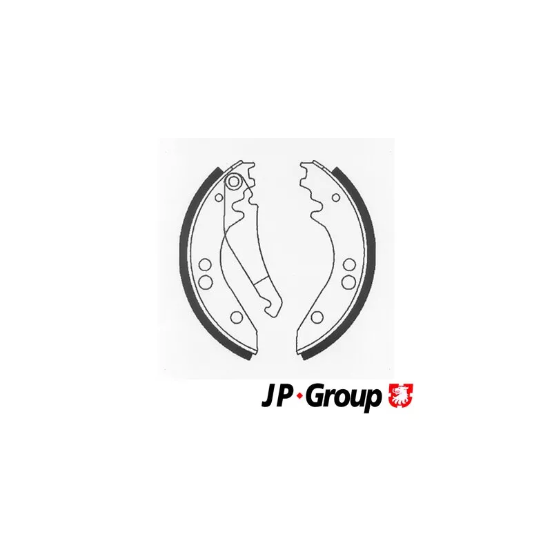 Jeu de 4 plaquettes de frein arrière JP GROUP 1363901410