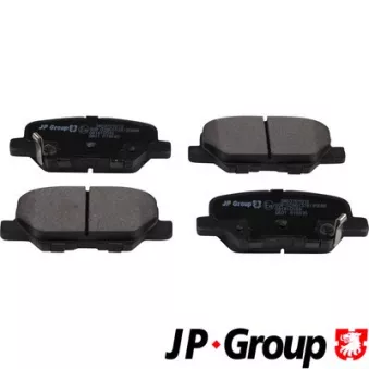 Jeu de 4 plaquettes de frein arrière JP GROUP 3863701010