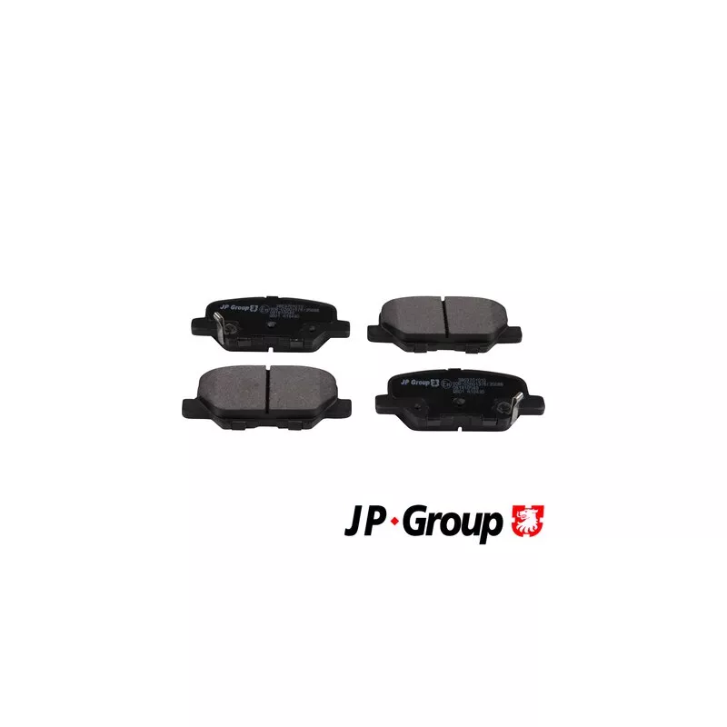 Jeu de 4 plaquettes de frein arrière JP GROUP 3863701010