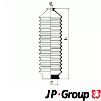 Jeu de joints-soufflets, direction JP GROUP 4044700110