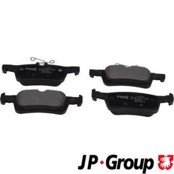 Jeu de 4 plaquettes de frein arrière JP GROUP 4163701510