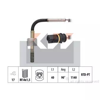 Capteur, température des gaz KW