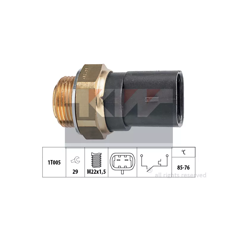 Interrupteur de température, ventilateur de radiateur KW 550 287