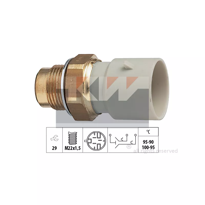 Interrupteur de température, ventilateur de radiateur KW 550 676