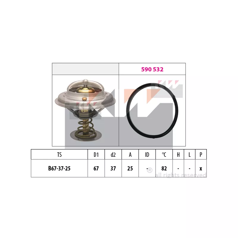 Thermostat, liqiuide de refroidissement KW 579 952