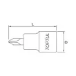 Embout Philips PH sur douille 1/4" TOPTUL BCAA08P1 - Visuel 2