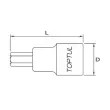 Embout Torx sur douille 1/2" TOPTUL BCFA1645 - Visuel 2
