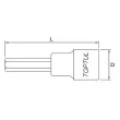 Embout BTR sur douille 1/2" TOPTUL BCIA1612 - Visuel 2