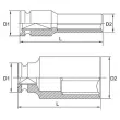 Douille à choc 6 pans 1" TOPTUL KABE3222 - Visuel 2