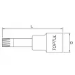 Douille 1/2" XZN 12 pans TOPTUL BCJD1612 - Visuel 2