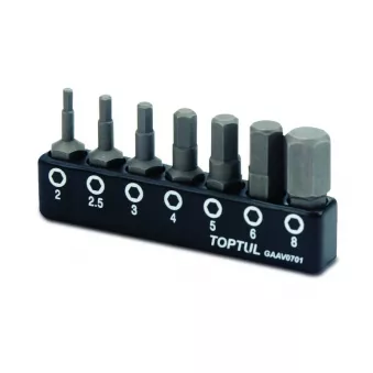 Jeu d'embouts de tournevis 1/4" TOPTUL GAAV0701