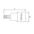 Embout RIBE sur douille 1/2" TOPTUL BCQA1607 - Visuel 2