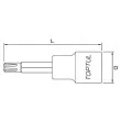 Embout RIBE sur douille 1/2" TOPTUL BCRA1608 - Visuel 2