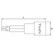 Embout Torx sur douille 1/2" TOPTUL BCOA1620 - Visuel 2