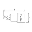 Embout Torx sur douille 1/2" TOPTUL BCNA1640 - Visuel 2
