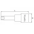 Embout Torx sur douille 1/2" TOPTUL BCXA1627 - Visuel 2