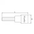 Embout BTR sur douille 1/2" TOPTUL BCWA1617 - Visuel 2