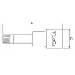 Douille 1/2" XZN 12 pans TOPTUL BCMD1610 - Visuel 3