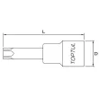 Embout Torx sur douille 1/2" TOPTUL BCGA1640 - Visuel 2