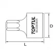 Embout BTR sur douille 1/4" TOPTUL BCDB0804 - Visuel 3